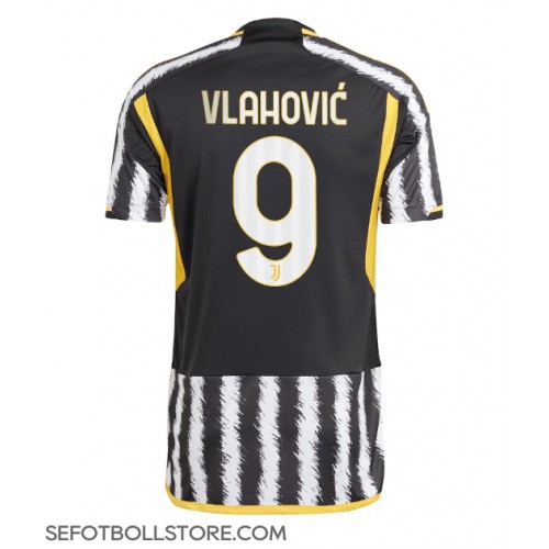 Juventus Dusan Vlahovic #9 Replika Hemmatröja 2023-24 Kortärmad